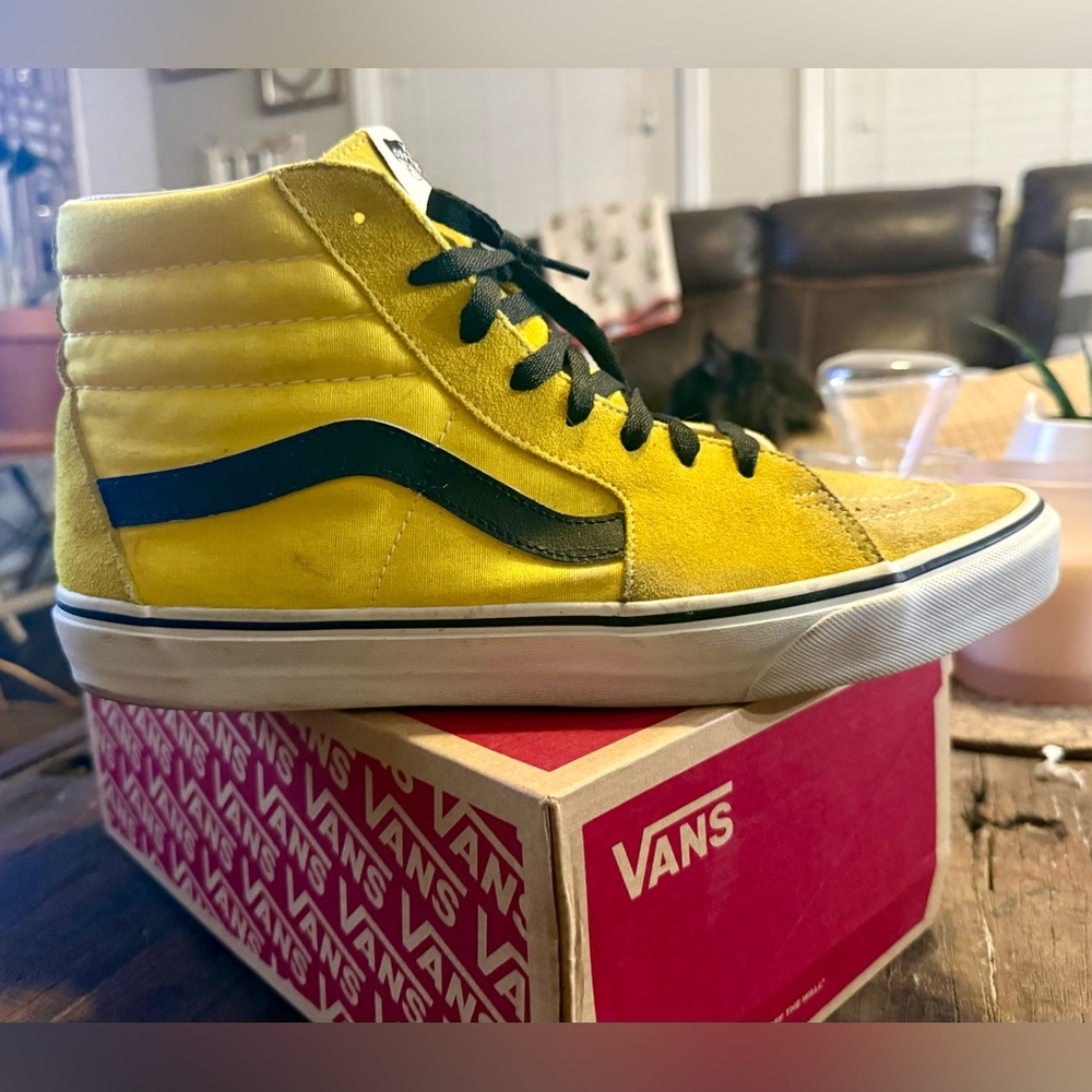 VansSk8-Mid 'Mango Mojito Yellow and Black High-Tops